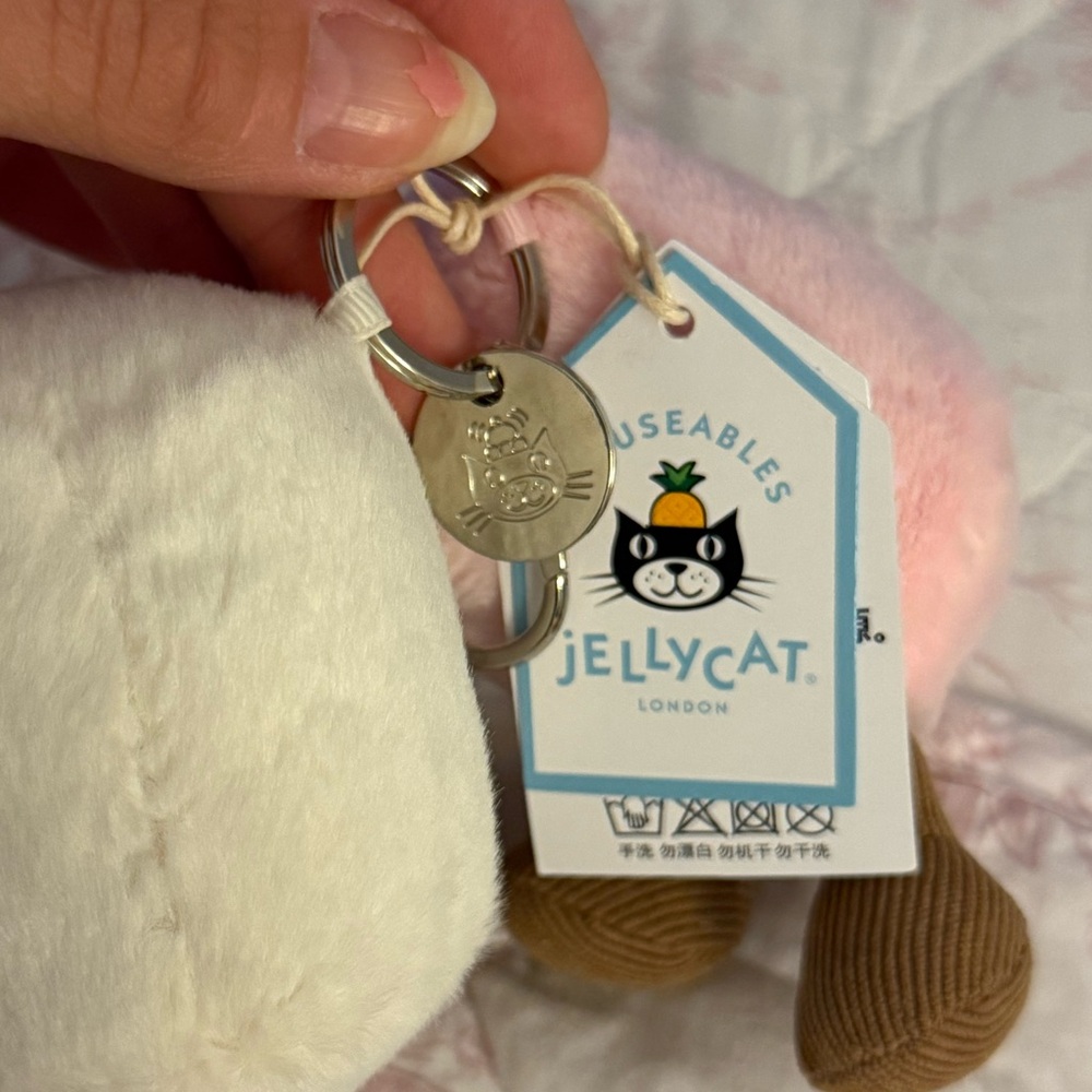 AUTHENTIC Jellycat Amuseables Pair Marshmallows Bag Charm Keychain Plush Toy - Picture 2 of 3